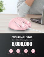 TECKNET Wired Mouse, 6-Button Corded - Image 5