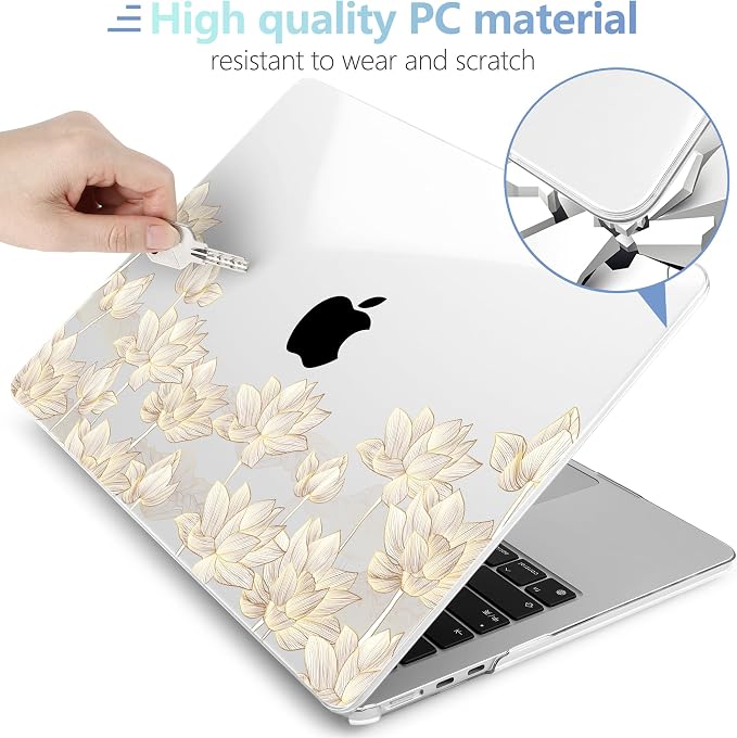 MEEgoodo for M4/M3/M2 MacBook Air 15.3 inch Case 2025 2024 2023, Case Fit Model - Image 4
