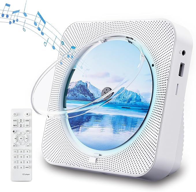 CD Player Portable Bluetooth 5.1 Desktop CD Player by ZYOKATA