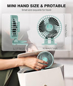 JZCreater USB Desk Fan, Mini Fan Portable, 3 Speeds Desktop Table Cooling Fan - Image 6