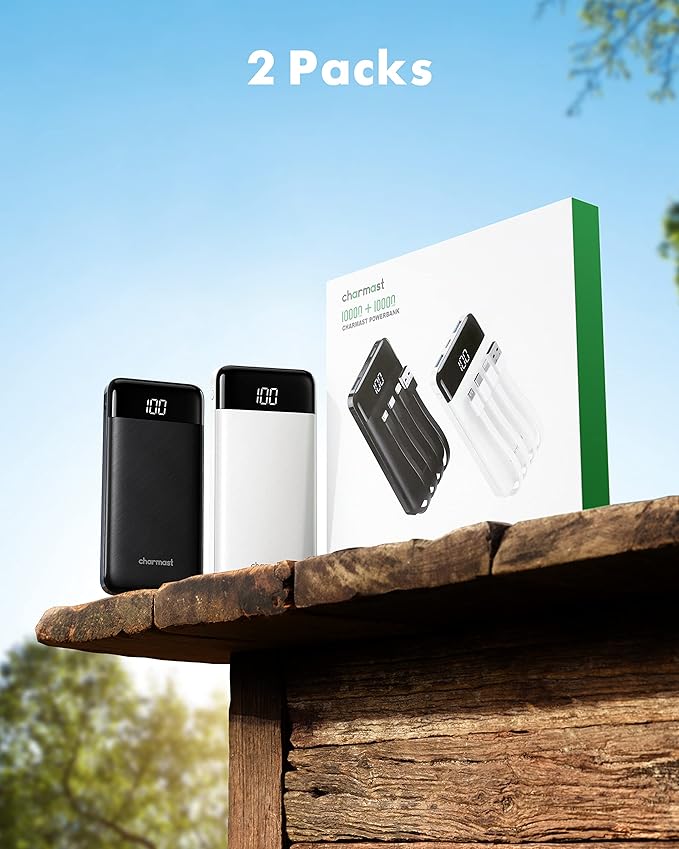 2 Packs Portable Chargers with Built in Cables - Image 8