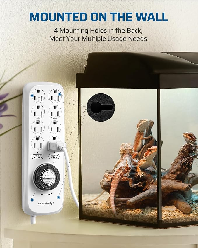 DEWENWILS Mechanical Timer Power Strip - Image 3