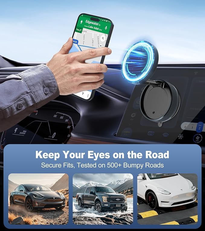 Vacuum Magnetic Phone Holder, Suction Cup Phone Mount - Image 3