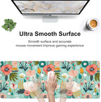 Colorful Flowers and Berries Desk Mat, Large Beautiful Floral Branches Gaming - Image 5