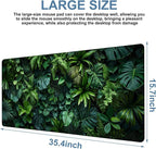 Large Mouse Pad Monstera Leaf Gaming Desk Pad Computer Keyboard Non-Slip - Image 3