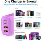 USB C Block 40W, 4 Ports Wall Plug Fast Charging Block, PD+QC Multiport Power - Image 3