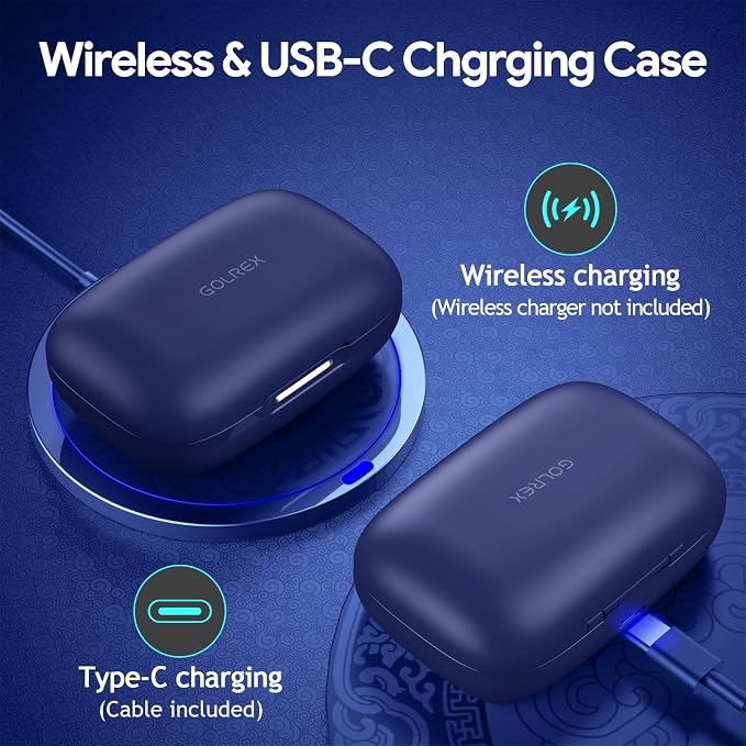 GOLREX Active Noise Cancelling Ear Buds Wireless Earbuds Bluetooth Headphones - Image 5