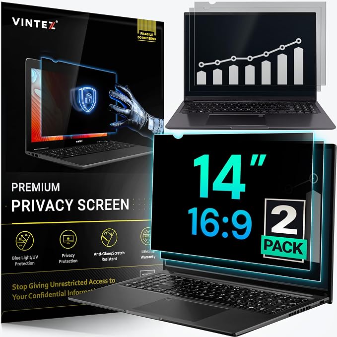 VINTEZ 14 Inch 16:9 Privacy Screen by VINTEZ