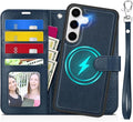 TUCCH Case for Galaxy S25 Plus, 2 in 1 Magnetic PU Leather Wallet by TUCCH