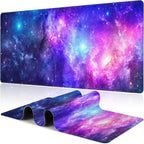 Deep Universe Space and Stars Desk Mat, Large Galaxy Space Gaming Keyboard by NIYLYNSYN