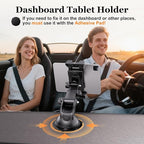 OHLPRO Tablet Holder for Car Dashboard Windshield Wall Desk, Adjustable Stand - Image 2