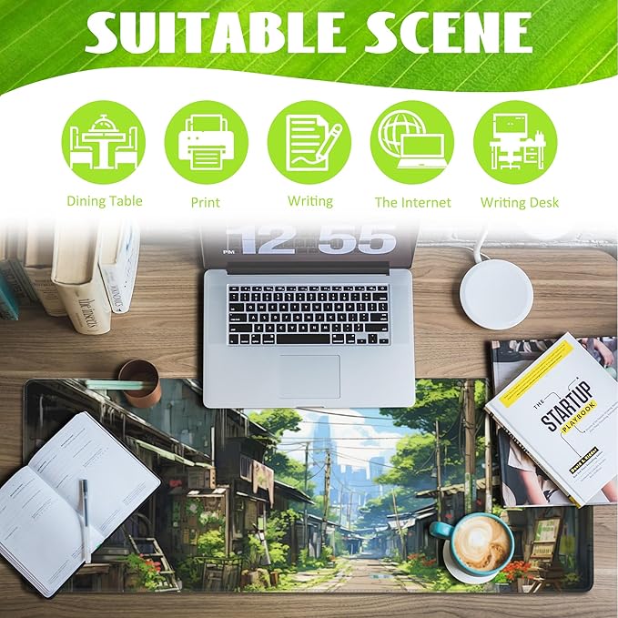 Anime Abandoned Town Desk Mat, Large Gaming Mouse Pad - Image 3