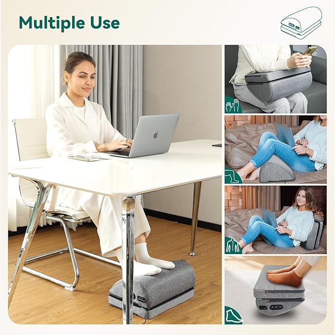 Snailax Heated Foot Rest Under Desk at Work, Ergonomic Footrest - Image 5