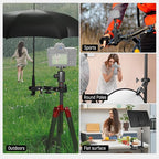 NEEWER Double Super Clamp with Magic Arm, Cleaning Cloth, Umbrella Camera Pole - Image 6