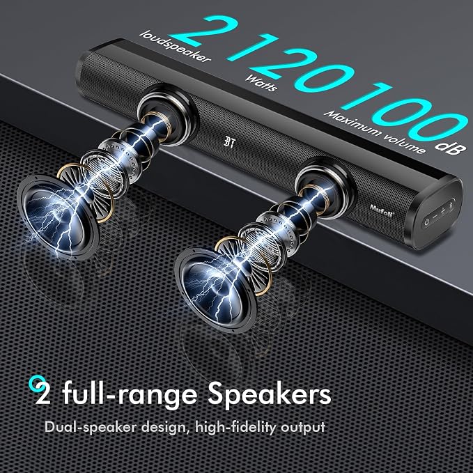 Sound Bars for TV with Subwoofer 2.1 CH 120W Soundbar for TV, for PC, Surround - Image 2