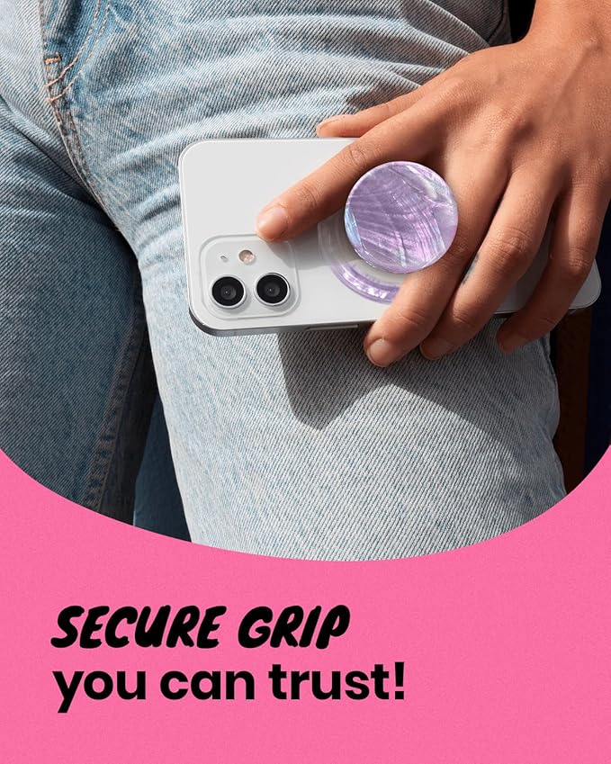 OnTheGrip Cute Natural Seashell Design Round Shape Collapsible Mobile Phone - Image 5