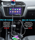 iPhone Charger Cable for Car, Retractable Charging Cord Compatible - Image 3