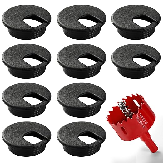 Desk Grommet 2 Inch 10 Pieces, Desk Hole Cover by XIOGZAXI