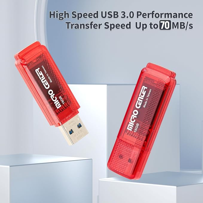 INLAND Micro Center Super Speed 5 Pack 16GB USB 3.0 Flash Drive Gum Size Memory - Image 2