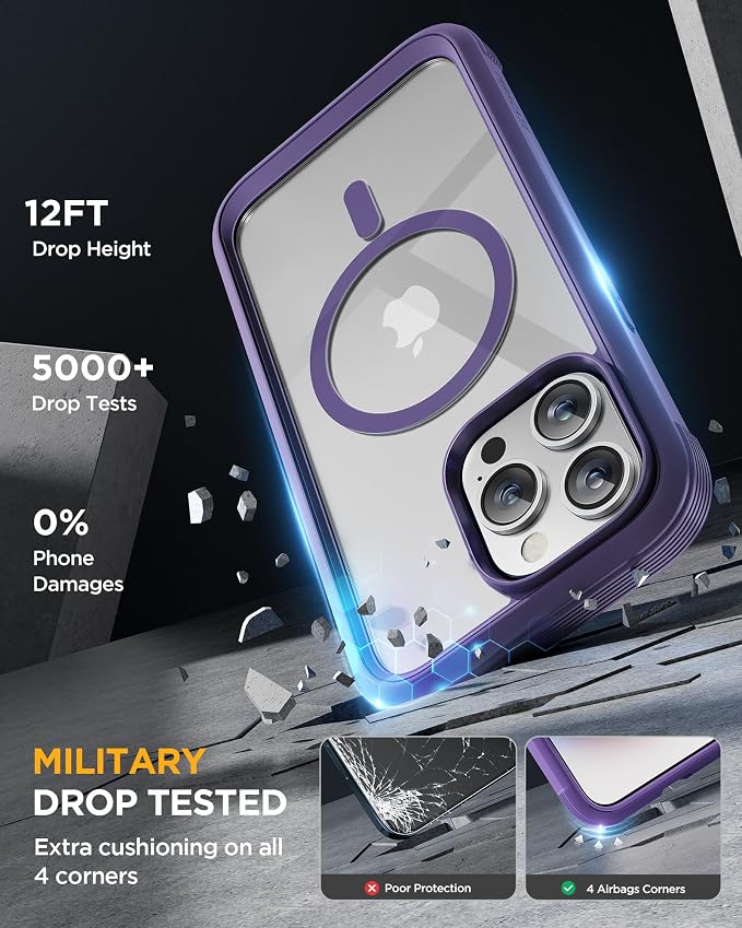 Miracase Magnetic for iPhone 12 Pro Max Case Full-Body Phone case - Image 4