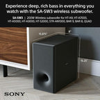 Sony BRAVIA Theater Quad Home Theater Surround Sound System and SA-SW3 Wireless - Image 4
