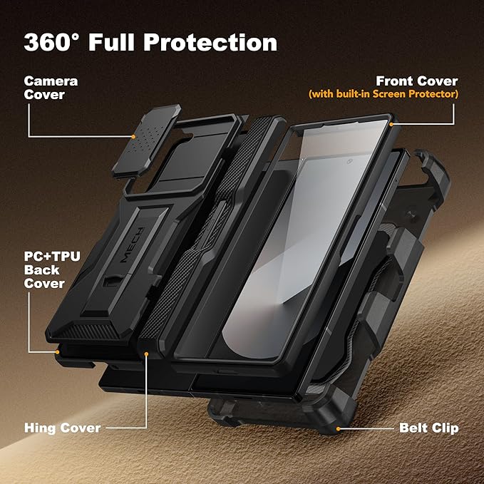 TONGATE for Z Fold 6 Case, Full-Body Military Drop Phone Case for Samsung - Image 7