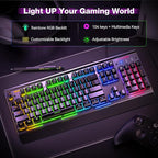 TECKNET Wired Gaming Keyboard, USB Wired Computer Keyboard, 15-Zone RGB - Image 3