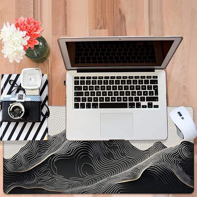 Gaming Desk Pad Large Extra Length Abstract Lines Mouse Pad Keyboard Laptop - Image 6