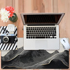 Gaming Desk Pad Large Extra Length Abstract Lines Mouse Pad Keyboard Laptop - Image 6
