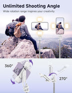 Selfie Stick Tripod with 2 Light, 3 Light Modes & 6 Brightness Levels - Image 6