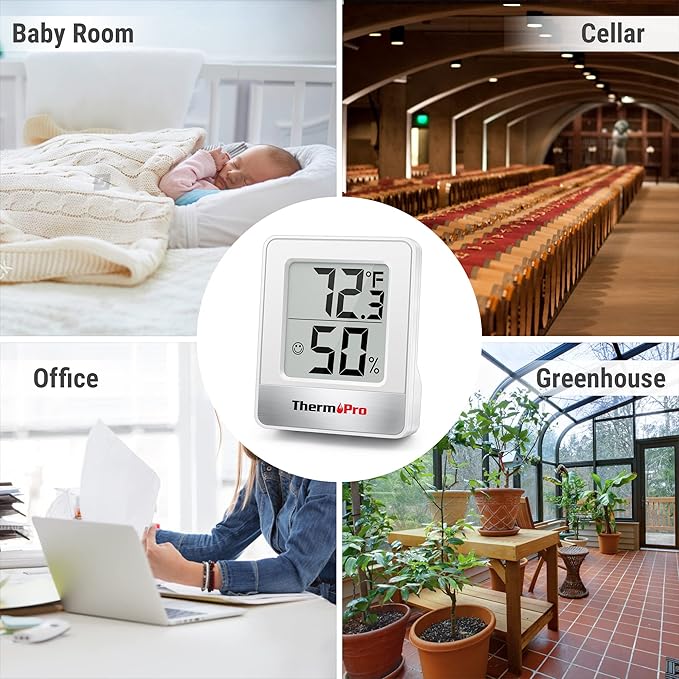 ThermoPro TP49 2 Pieces Digital Hygrometer Indoor Thermometer Humidity Meter - Image 8