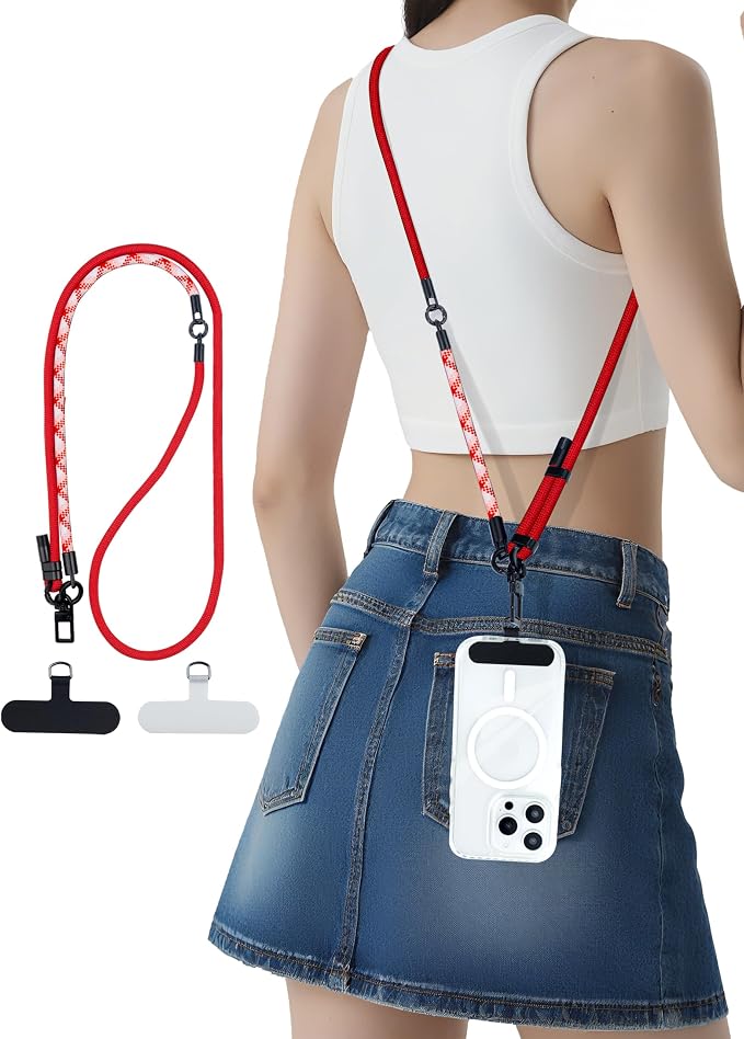 Phone Lanyard Crossbody, 3-in-1 Neck Strap& Wrist Strap, Adjustable Anti-Theft by KuakeCase