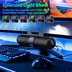 BESTISAN Computer Speaker, 6 RGB Light Modes, Gaming Soundbar - Image 3