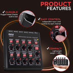 Pyle 8-Channel Wireless BT Streaming Mini Line Mixer - Image 4