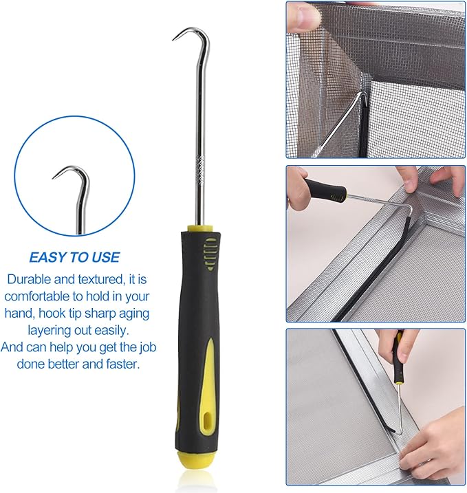 BAYTORY Upgrade Window Screen Repair Kit, Steel/Nylon Roller Tool - Image 3