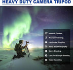 80/85 inches Heavy Duty Tripod for Camera and Phone, DSLR Binoculars Spotting - Image 2