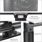 Universal Aluminum Alloy DSLR Mirrorless Camera Camcorder Stabilizer Extension - Image 5