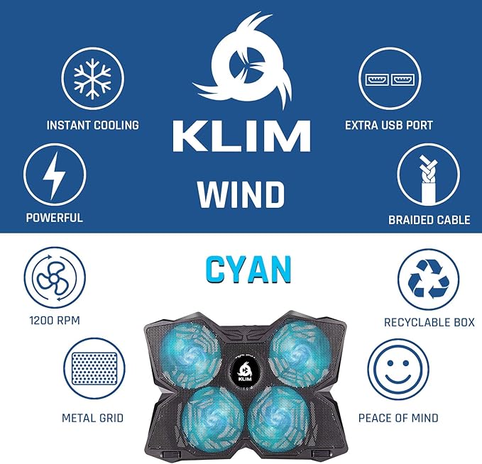 KLIM Wind Laptop Cooling Pad - Image 4
