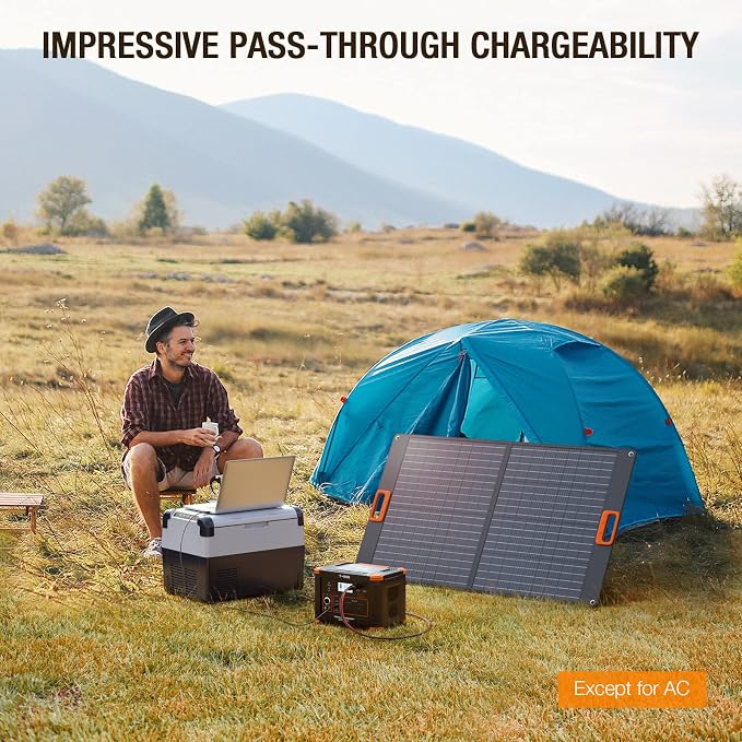 500W Portable Power Station, GRECELL Solar Generator 519Wh Lithium Battery - Image 3
