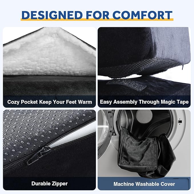 Foot Rest for Under Desk at Work, Adjustable Footrest for Office Chair & Gaming - Image 6