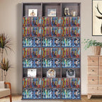 VEVOR Media Storage Cabinet, 9-Layer DVD Shelf Holds up to 756 CDs, Adjustable - Image 2