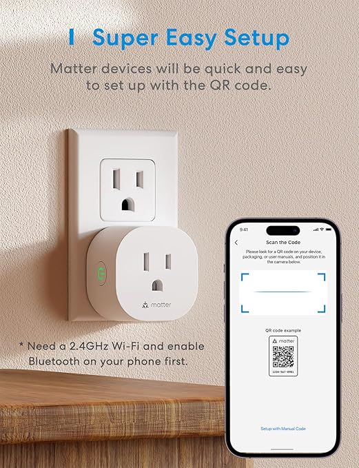 Meross Matter Smart Plug Mini, Easy Setup, 100% Privacy, Compact Size, Support - Image 3