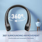 Portable Neck Fan, Hands Free Bladeless 360° Cooling Personal Fan, Wearable - Image 2