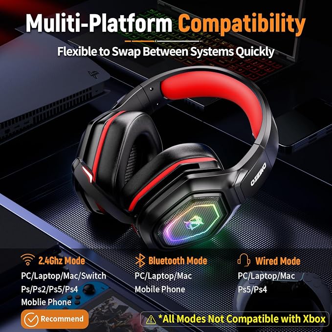 Wireless Gaming Headset with Flip Microphone - Image 5