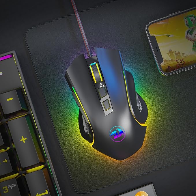 Redragon M602 Gaming Mouse, Ergonomic RGB Gaming Mouse Wired - Image 8