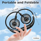 Portable Neck Fan, 2600mAh Battery Operated Ultra Quiet Hands Free USB Fan - Image 6