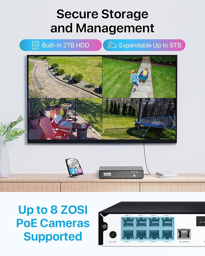 ZOSI 4K PoE Security Camera System - Image 6