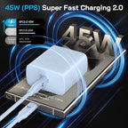 45W Super Fast Charger USB C, 45 Watt Type-C Android Phone Charger Fast - Image 2