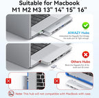 USB C Adapter HDMI USB Multiport Hub, 8 in 2 Accessories - Image 3