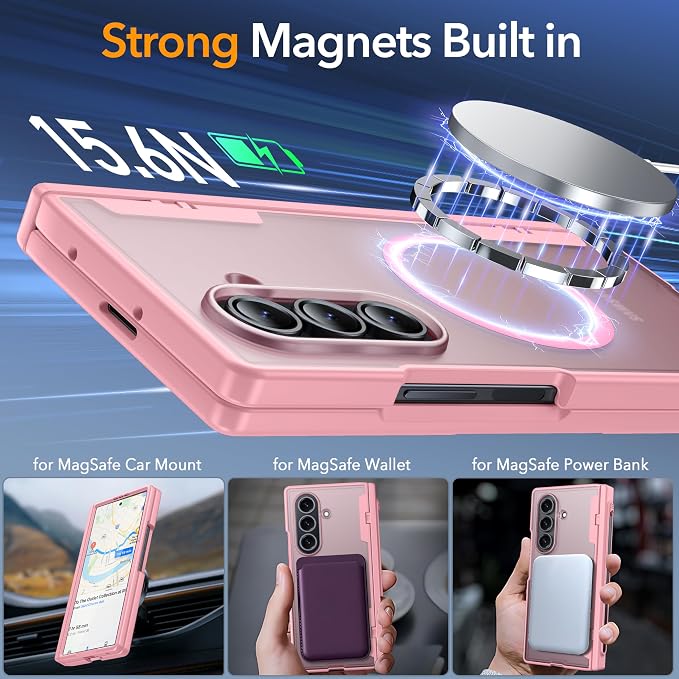 Oneagle Magnetic for Samsung Galaxy Z Fold 7 Case Built in Screen Protector - Image 3